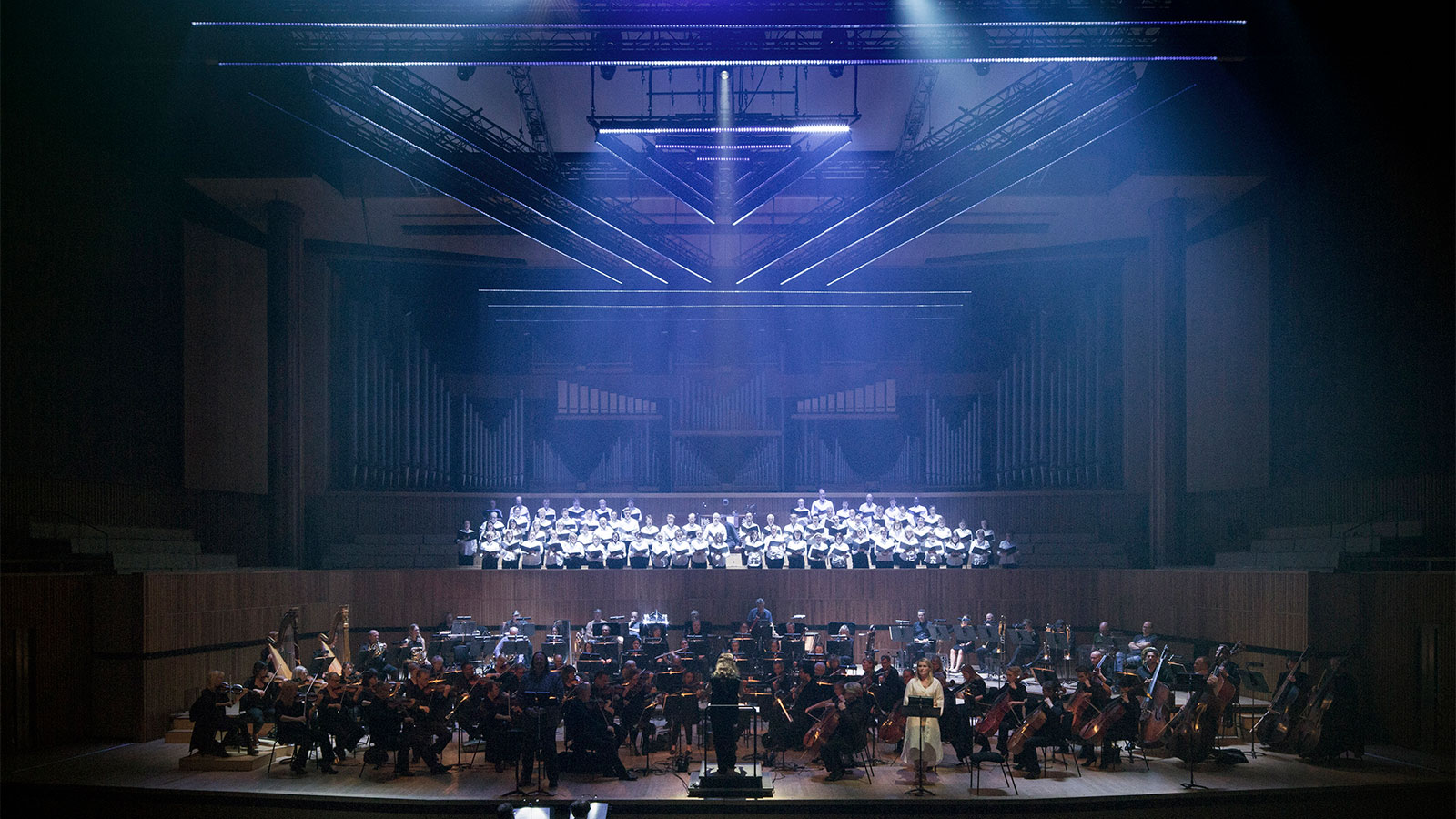 Lucy Carter individually pixel maps 160 of the award-winning battens at Royal Festival Hall